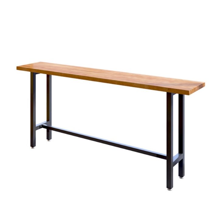 Rectangle Wood Top Counter Table Industrial Bar Table for Dining Room