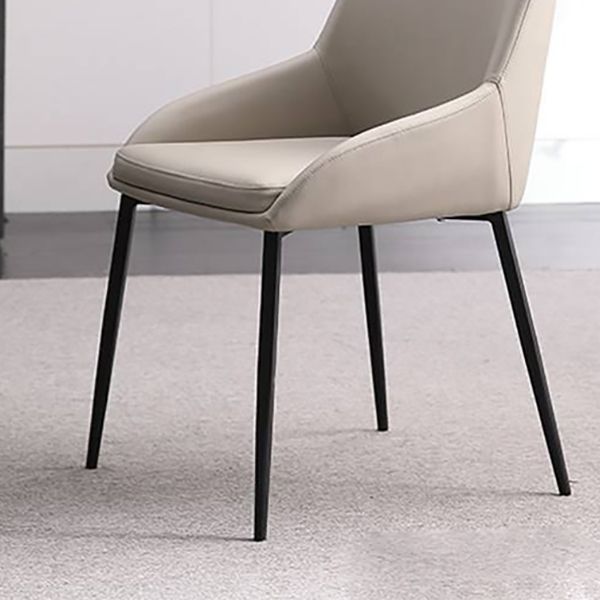 Dining Room Upholstered Chair Home Faux Leather Parsons Arm Chair