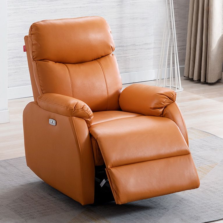 Contemporary Faux Leather Recliner 31.1" Wide Recliner Chair with USB Cord