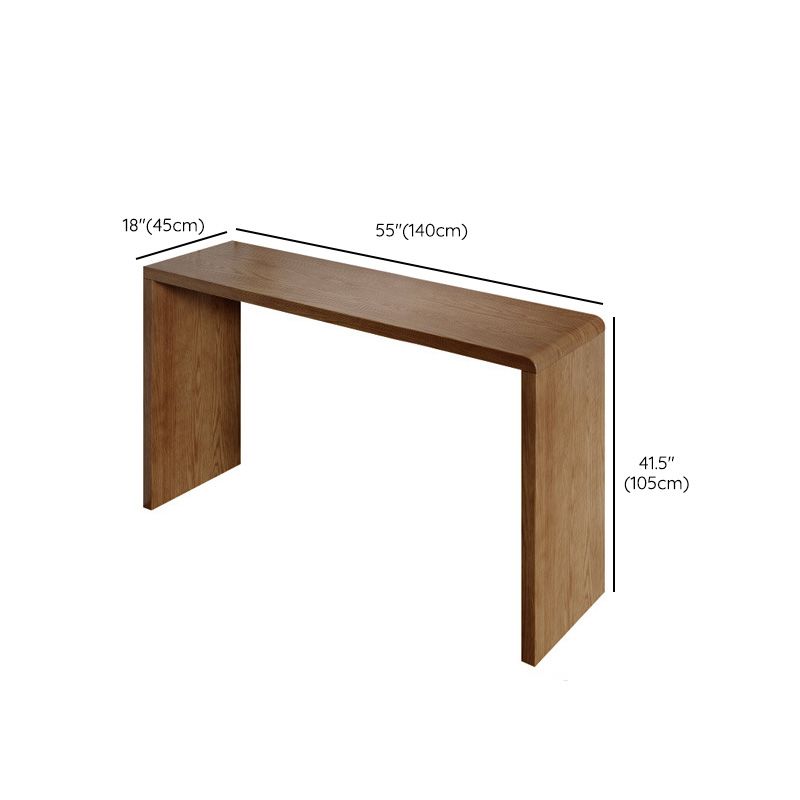 Modern Style Bar Table Pine Solid Wood Double pedestal Bar Dining Table with Storage