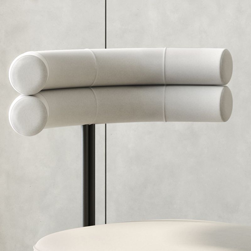 Terciopelo mate del final de la silla lateral del restaurante de la parte posterior abierta del estilo del diseñador que cena la silla