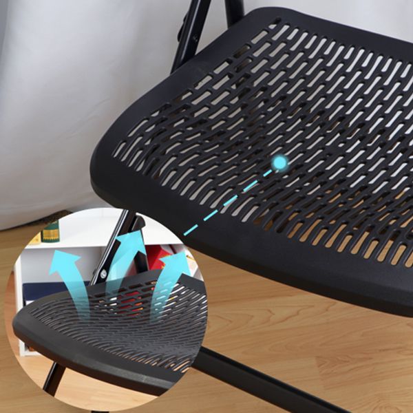 Chaise d'intérieur et d'extérieur moderne en métal et plastique, chaise d'appoint de salle à manger à dossier ouvert sans accoudoirs