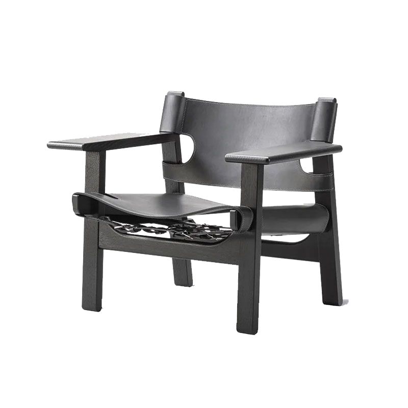 Solid Wood Frame Lounge Chair Arms Include Chair for Living Room