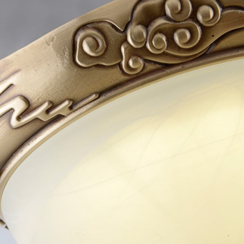Plafonnier géométrique en verre blanc, Style traditionnel, plafonnier pour chambre à coucher