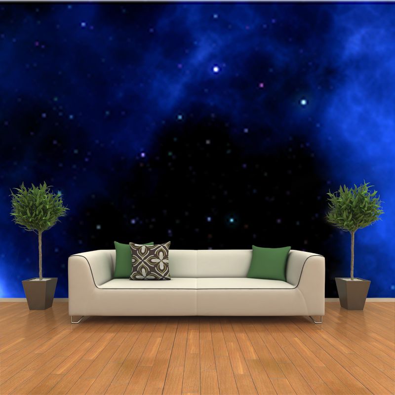 Customized Horizontal Illustration Universe Mural Eco-friendly Wallpaper