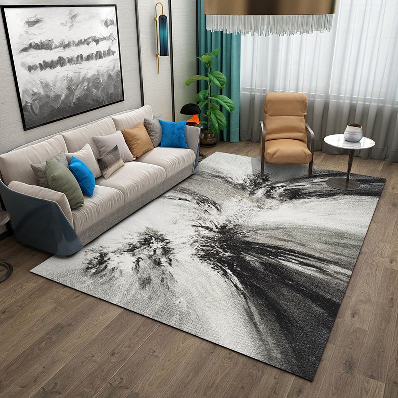 Elegant Color Mixed Calming Carpet Polyester Gradient Indoor Rug Stain Resistant Rug for Home Decor
