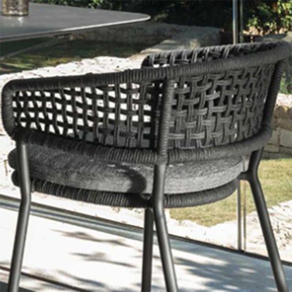 Boho Style 1/3/7 Pieces Dining Stone Set Metal Dining Table Set for Outdoor