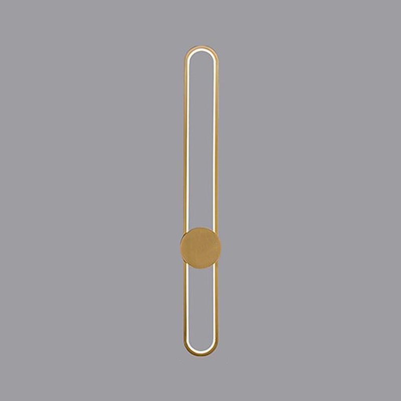 Metal Oval Shade Wall Sconce Modern Style 1 Light Wall Lighting Fixture