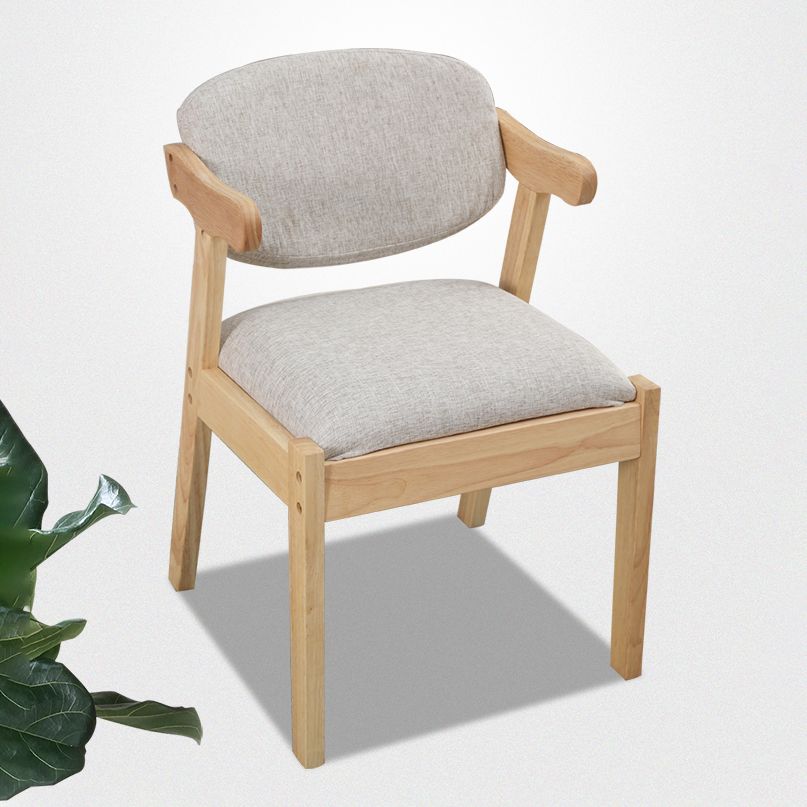 Chaise de salle à manger en bois de style moderne, fauteuil de salle à manger unique à dossier ouvert pour la cuisine