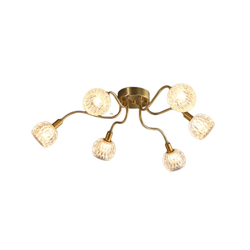 Glass Ceiling Mount Light Fixture Nordic Style Ceiling Light Fixture