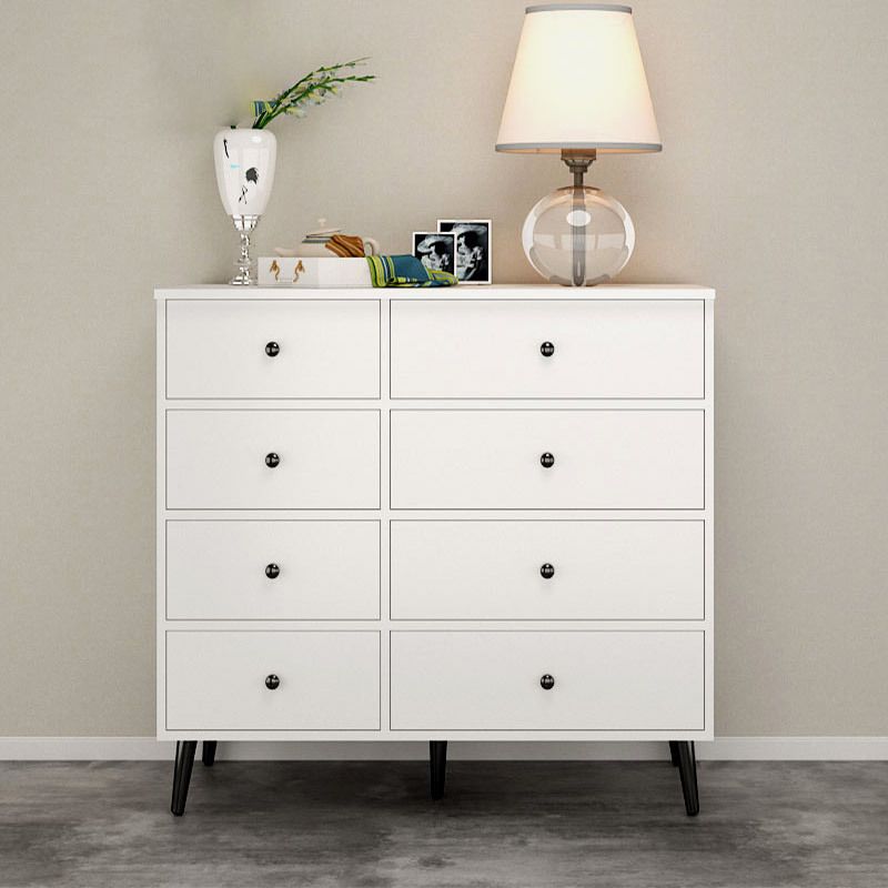 Modern Accent Chest with Straight Legs and Drawers Storage Cabinet