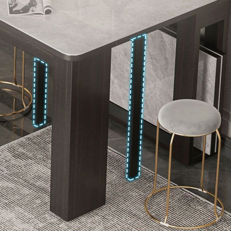 5/7/9 Pcs Contemporary Rectangle Shape Dinette Table with Armless Chair