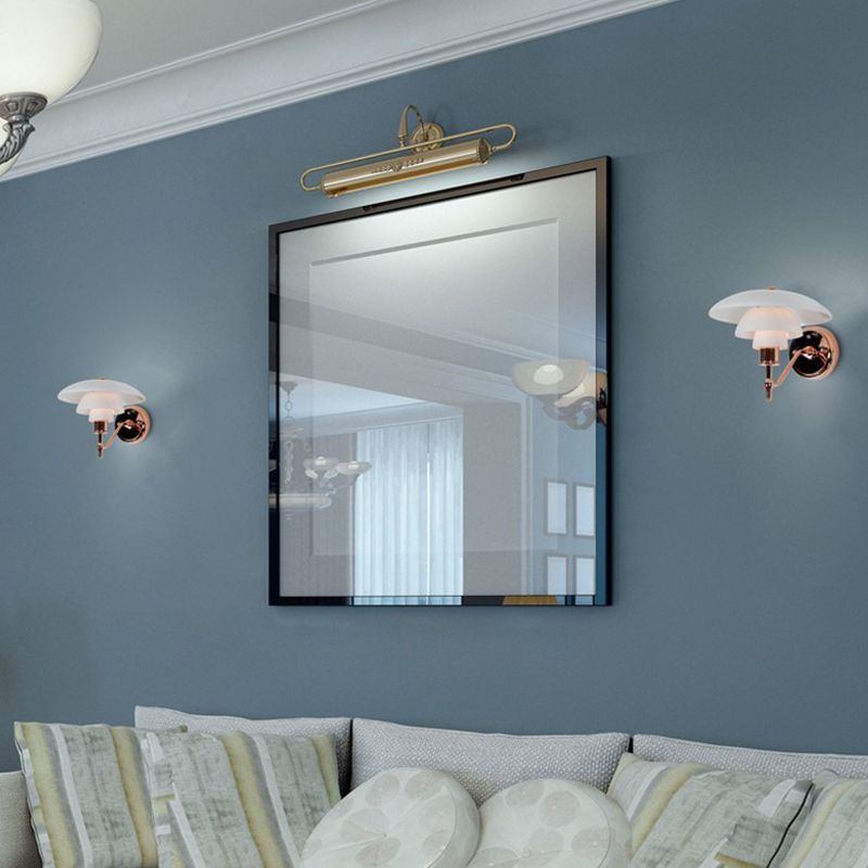 Metal/Glass Wall Light Industrial Polish Finish Lighting for Home