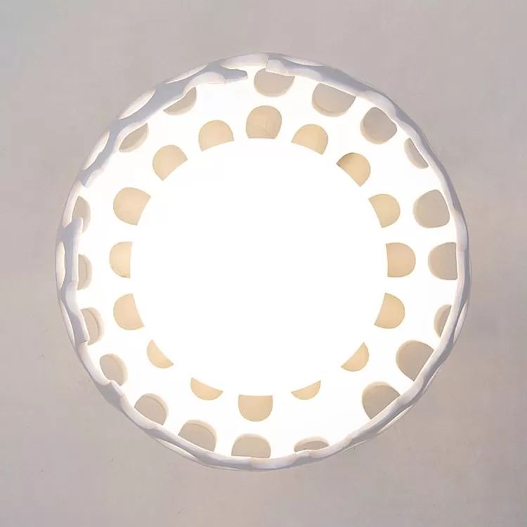 Baby Bedroom Mushroom Ceiling Mount Light Metal Creative White Finish Ceiling Lamp