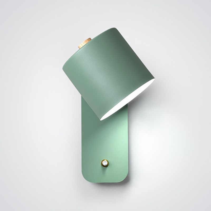 Slaapkamer eenvoudige sconce verlichtingsarmaturen 1 blub metalen roterende wandgemonteerde verlichting