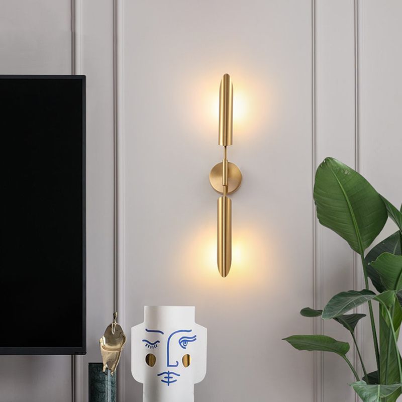 Shaded Wall Lighting Fixture Contemporary Style Metal Bedroom Wall Mounted Light