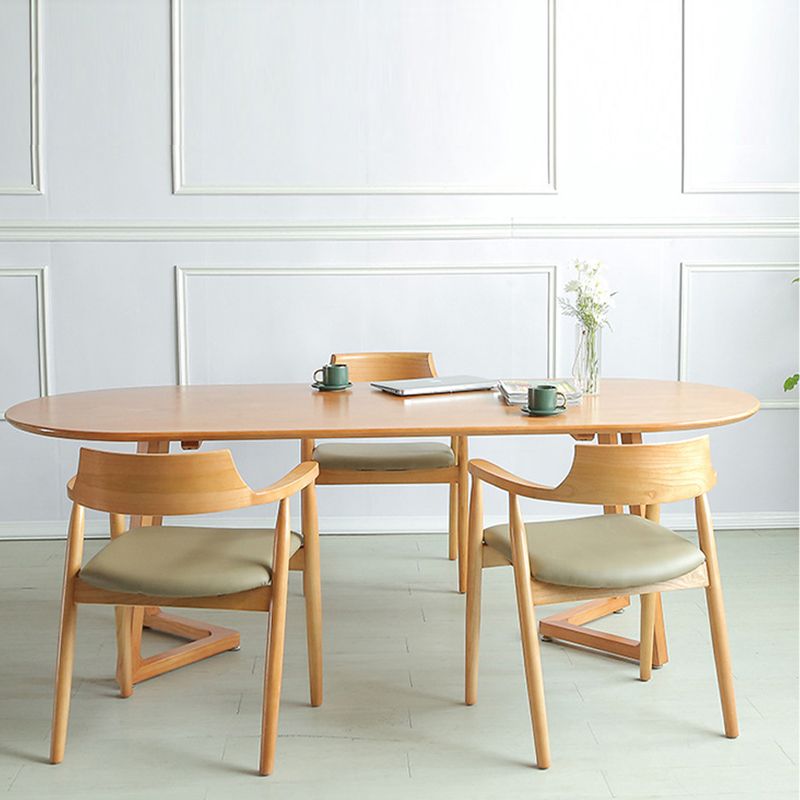 Oval Dining Table Simplicity Solid Wood Table for Dining Room