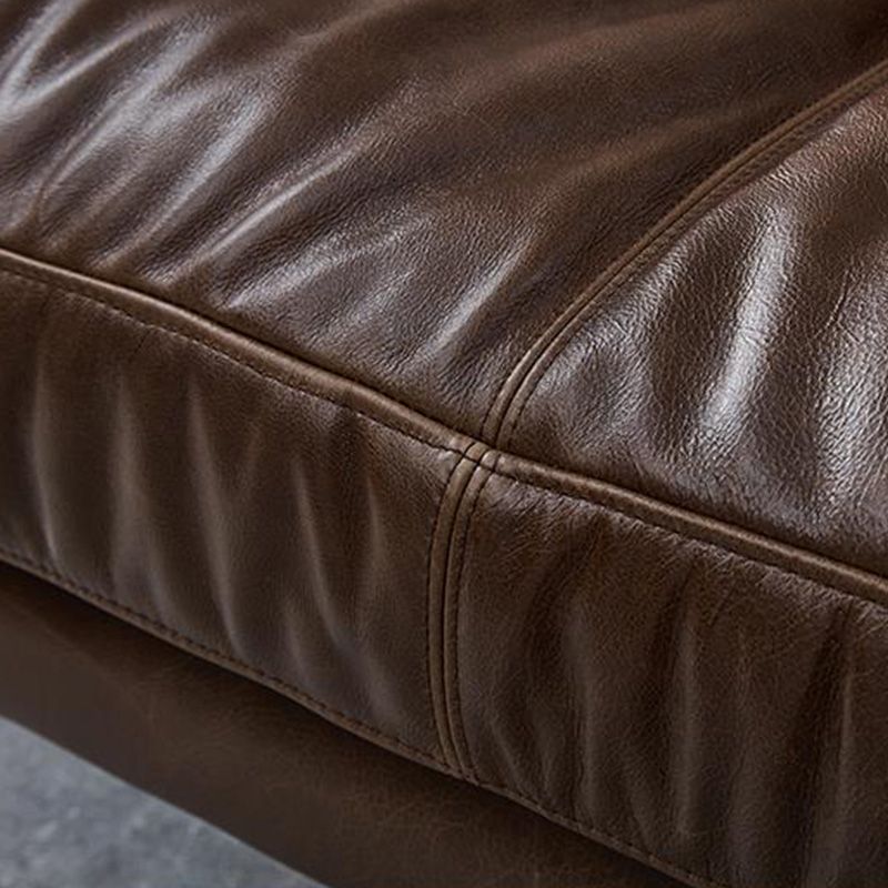 31.88" High Sofa Contemporary Faux Leather Square Arm Sofa with Cushions