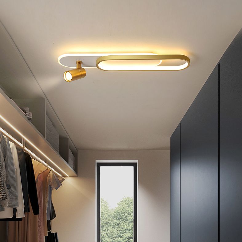 Ultra-thin Linear Flush Mount Metal LED New Modern Flush Ceiling Light for Hallway