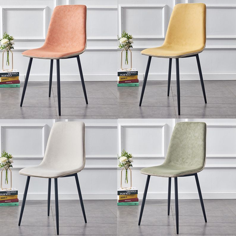 Moderne stijl faux lederen stoelen stevige achterste dinerkant -stoel voor thuisgebruik