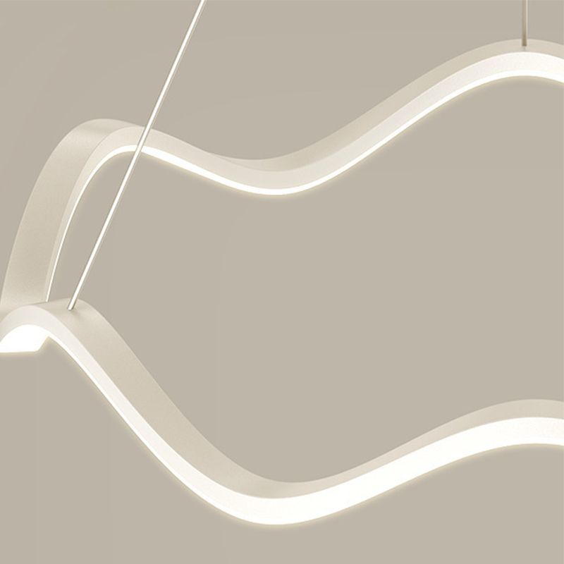 Nordic Twist Ceiling Hanging Light Metal LED Hanging Lamp for Dining Room