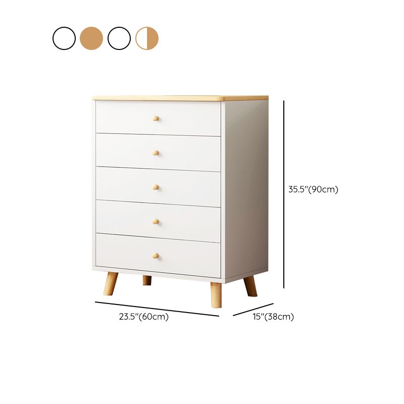 Modern Combo Dresser Wood Horizontal Storage Chest Dresser for Bedroom