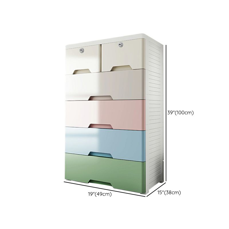 Plastic Storage Cabinet with Legs Modern Wardrobe Armoire for Home