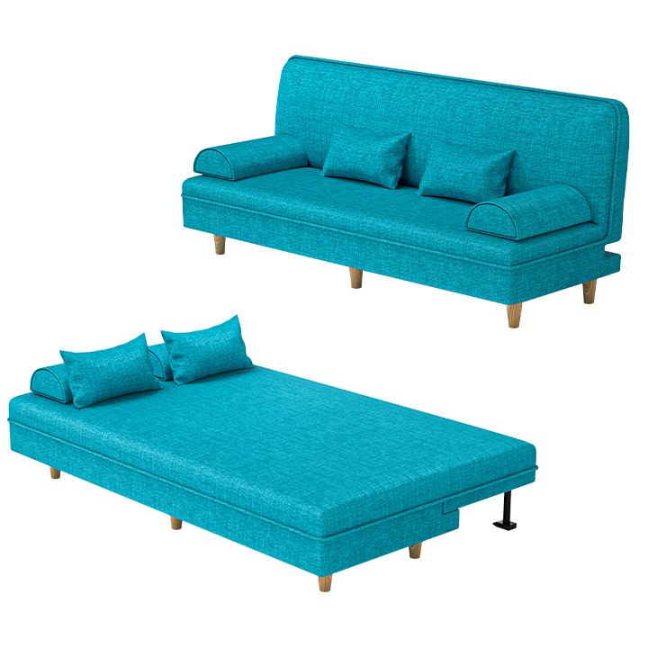 Linen Contemporary Armless Adjustable Sofa Convertible Sofa for Living Room, Apartment