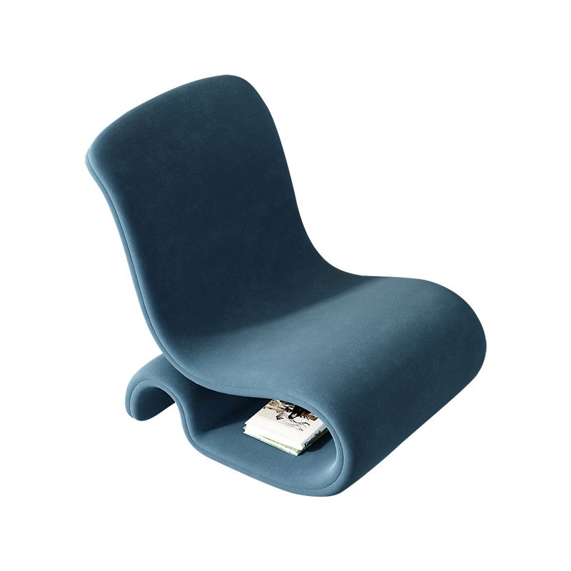 Contemporary 26 "Wide Velvet Fixed Back Sponge Armless Chair
