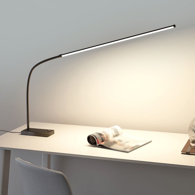 1 Leichte lineare Tischbeleuchtung moderner Metalltischlicht für Schlafzimmer
