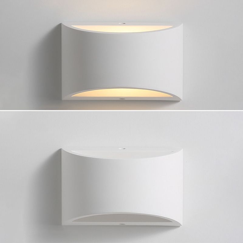 Simplicity Indoor LED Wall Lamp Modern Style Geometric Shaped Aluminum Alloy Sconce Light in White