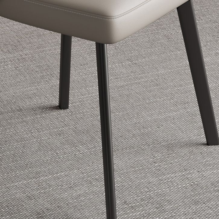 Chaises de salle à manger sans bras contemporaines chaise Parsons avec des jambes en fer pour un usage domestique
