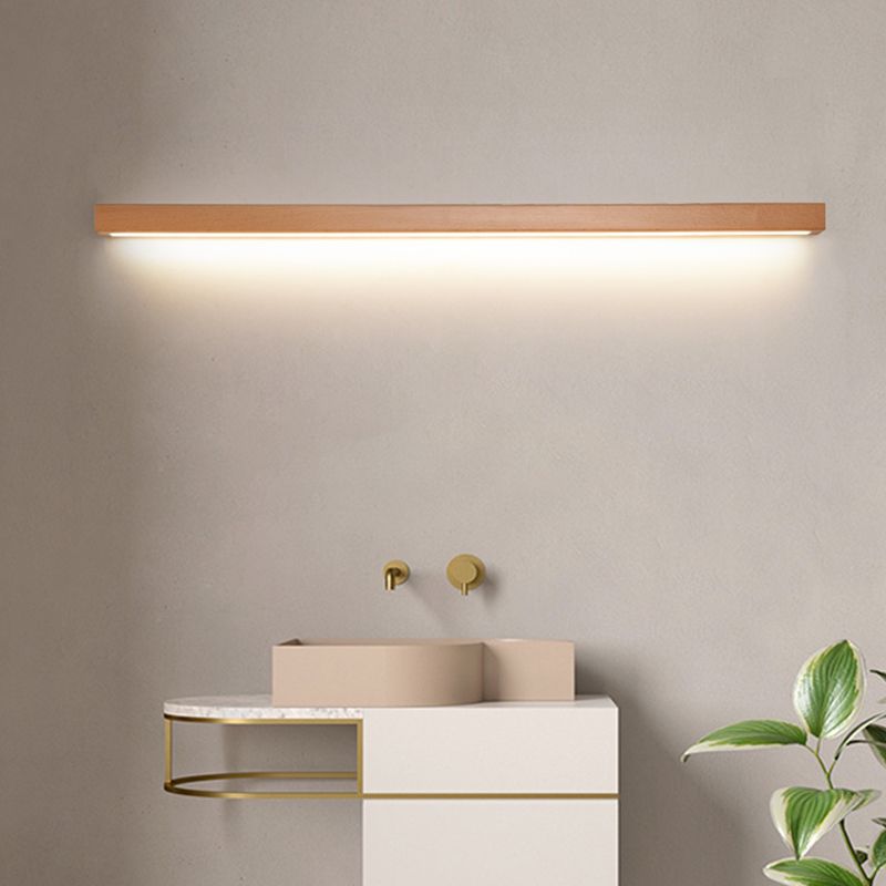 Modern Minimalist Style Linear Wall Mounted Light Fixture Wood Wall Light Sconces for Living Room