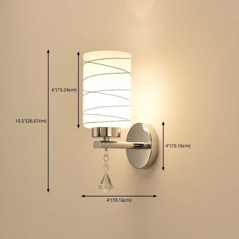 Round Disc Shade Wall Lighting Modern Simple Style Glass 1 Light Sconce Light in Gold