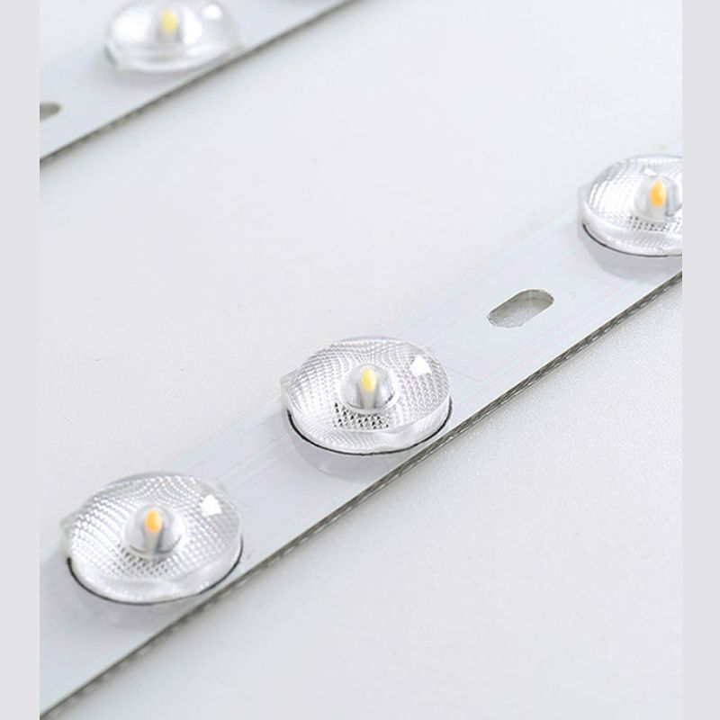 Houten langwerpige LED semi-inbouw plafondlamp in moderne creatieve stijl acryl plafondarmatuur voor garderobe