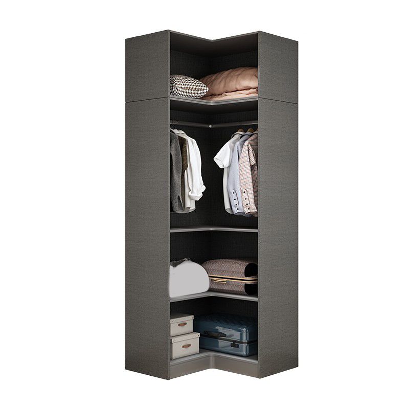 Contemporary Glass Wardrobe Soft Close Door Wardrobe Closet for Bedroom