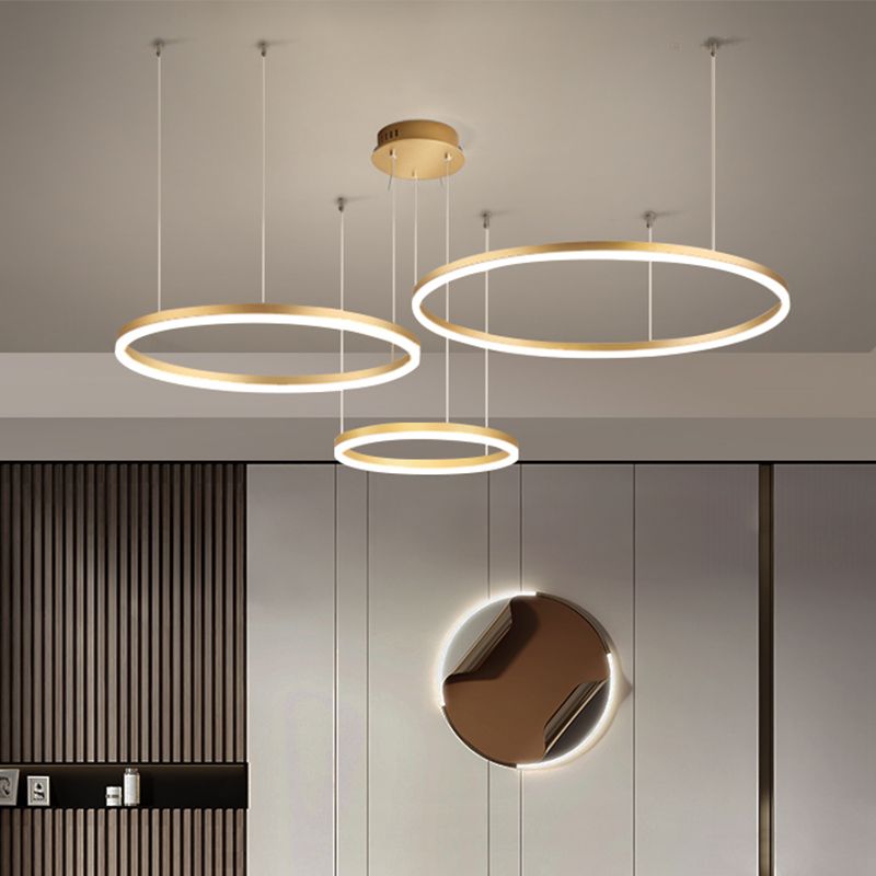 Modern Wrought Iron Hanging Ceiling Lights Tiered Pendant Chandelier for Living Room