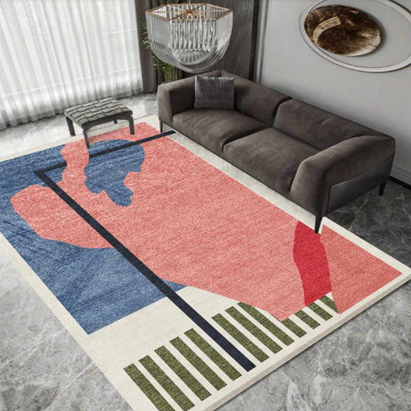 Luxe geometrie print tapijt polyester polyester binnen tapijt niet-slip ruggebied vloerkleed voor woonkamer