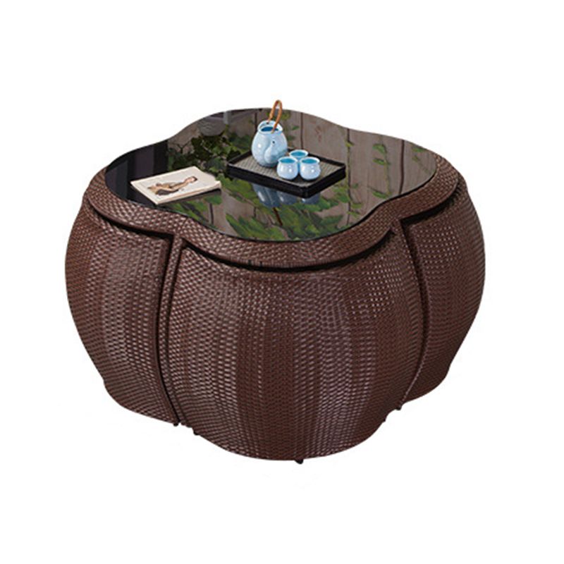 Modern Style Dining Set Specialty Wicker/Rattan 5 Pieces Dining Set