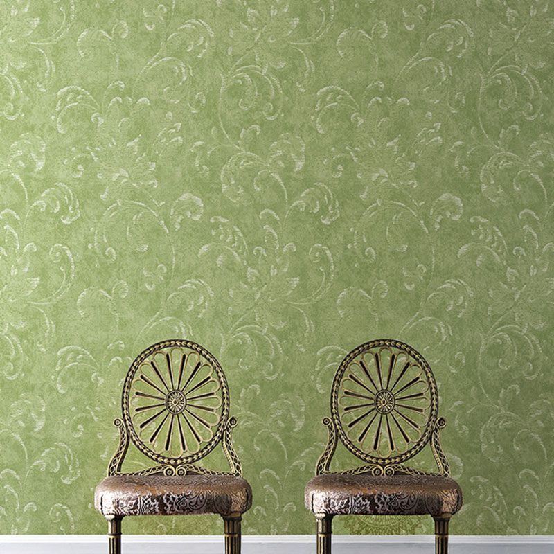 Stain-Resistant Flower Wall Decor Non-Woven Fabric Rural Wallpaper for Bedroom, Non-Pasted