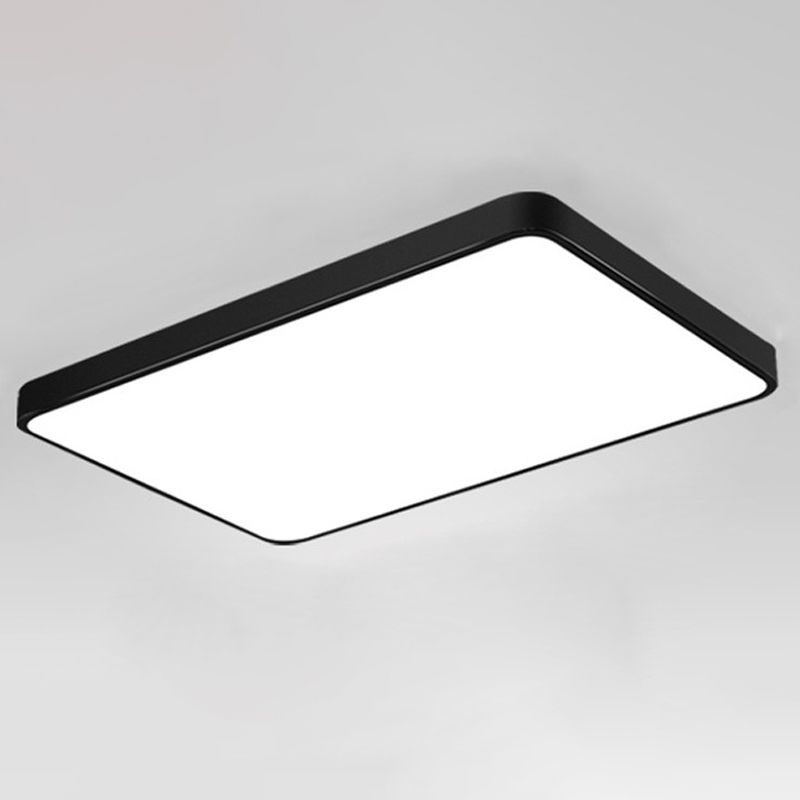 Lámpara de techo empotrada rectangular de acrílico Macaron LED para sala de estar