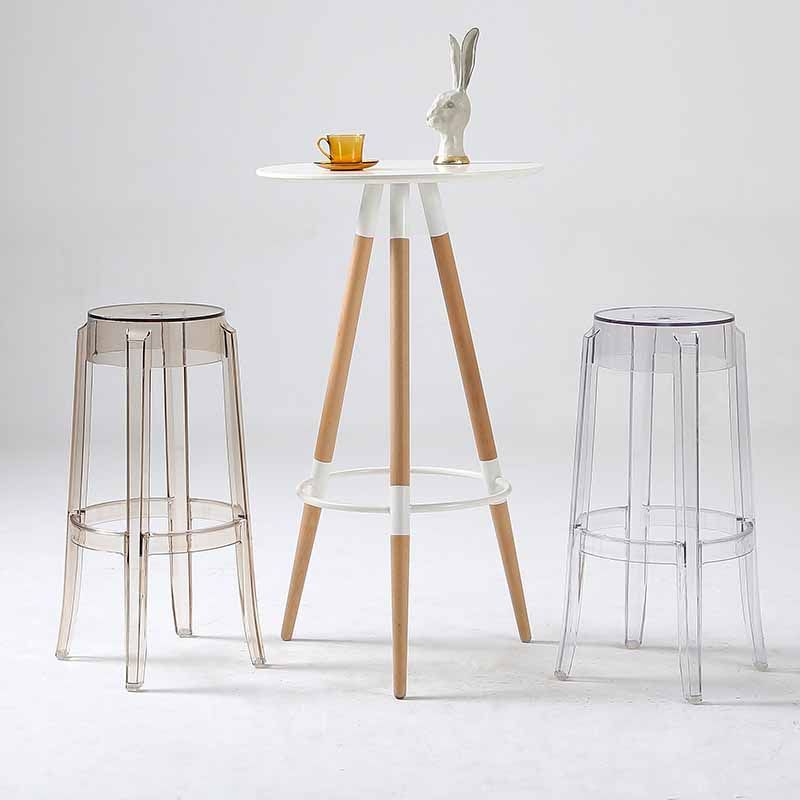Nordic Simple Stapelbarer Thekenhocker 30-Zoll-Höhenlosen-Innen-Barhocker, 2-Set von 2