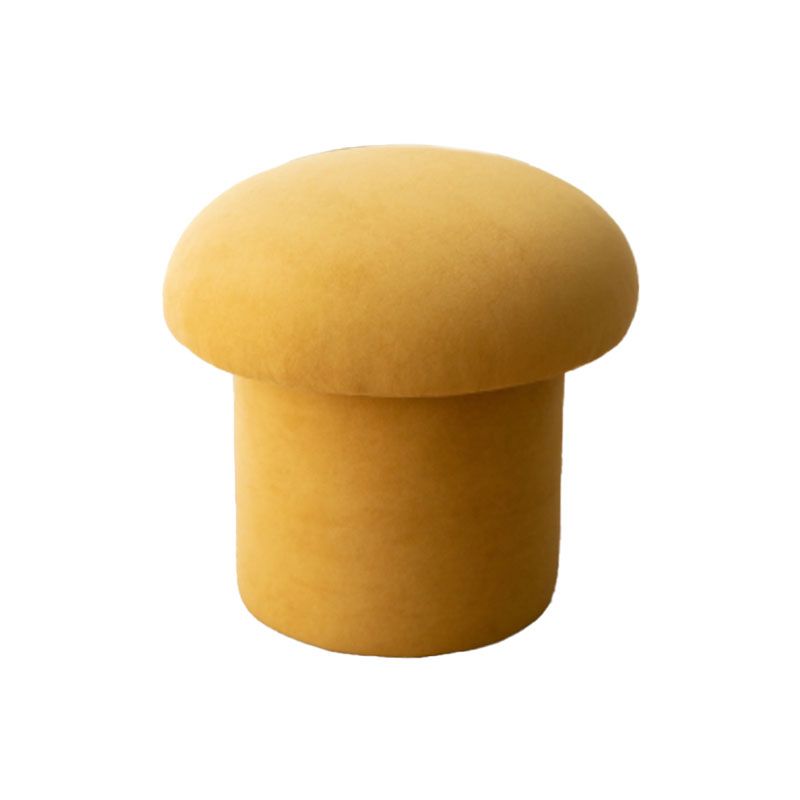 Plain Pouf Mushroom Shaped Sherpa Fade Resistant Upholstered Pouf Ottoman