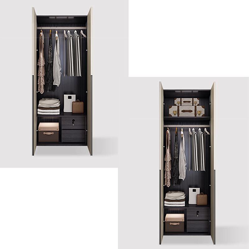 Manufactured Wood White Wardrobe Modern Storage Cabinet for Bedroom