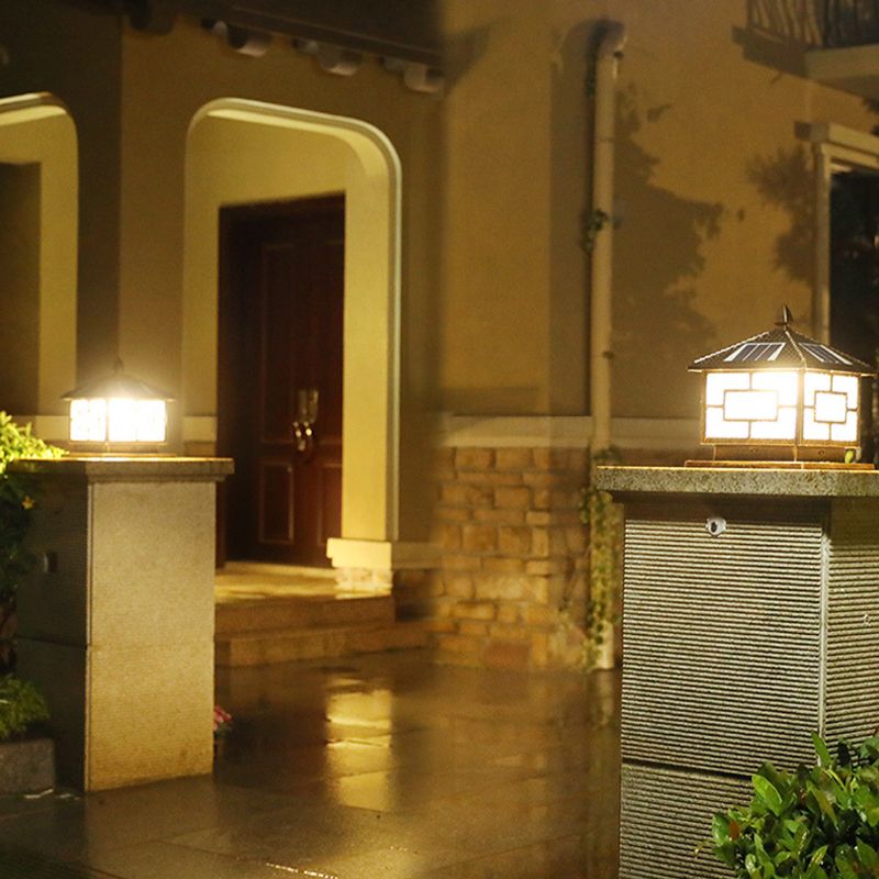 Modern Simple Aluminum Pillar Lamp Square Shape Pillar Light for Outdoor