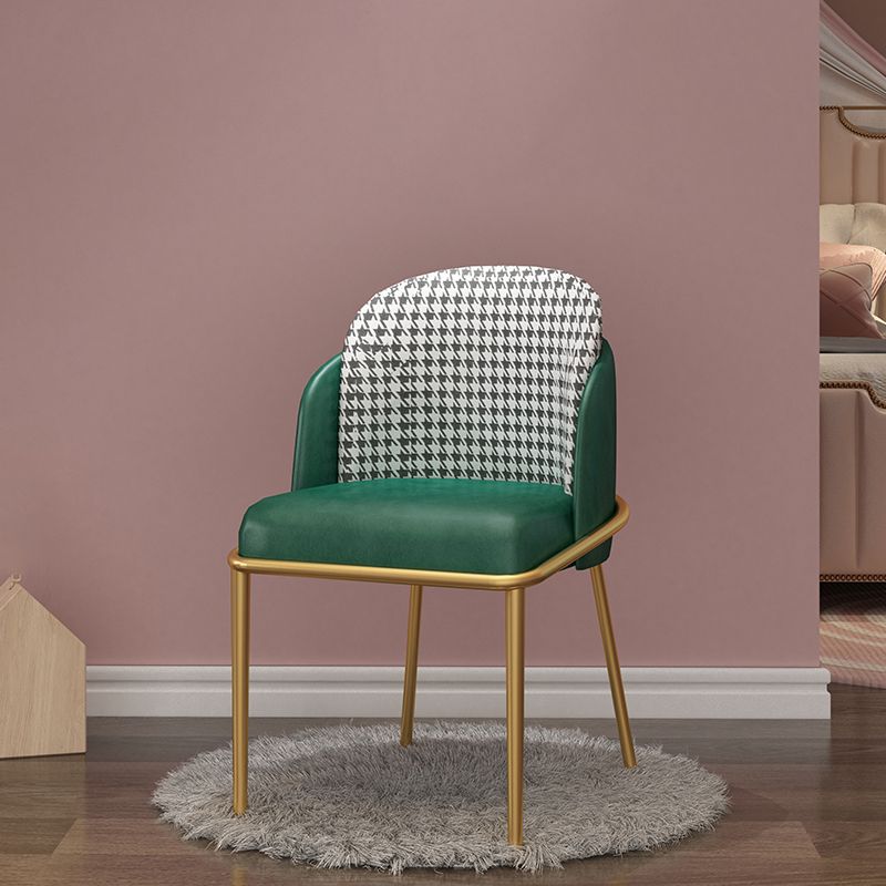 Silla de comedor tapizada de estilo escandinavo, silla de comedor individual con respaldo sólido