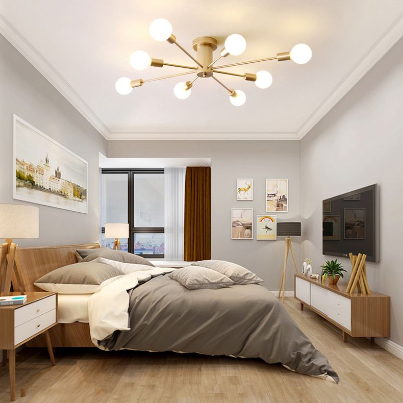 Accesorio de techo de semi-semi-flush sputnik semi desplazamiento luz para espacios interiores