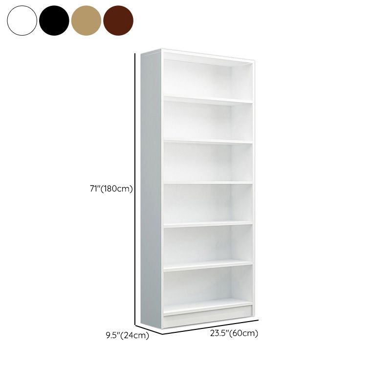 Modern Wood Closed Back Shelf Bookcase Shelves Included for Home Office