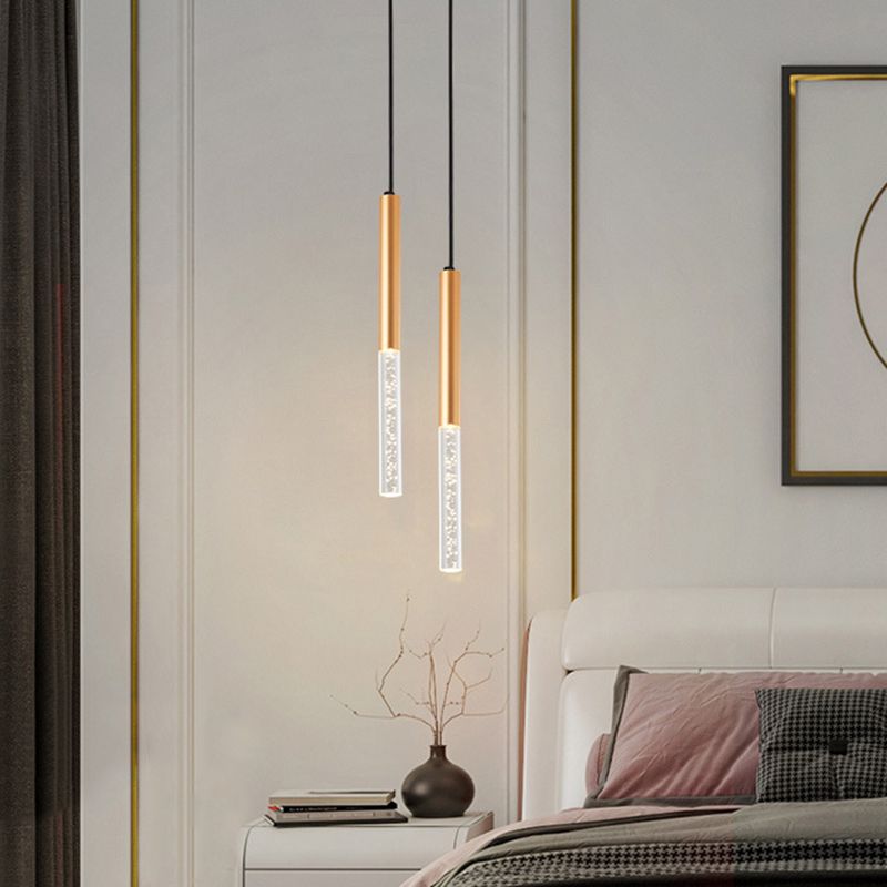 Blasenrohr -Federung Licht moderne Acrylschlafzimmer LED Hängende Leuchte