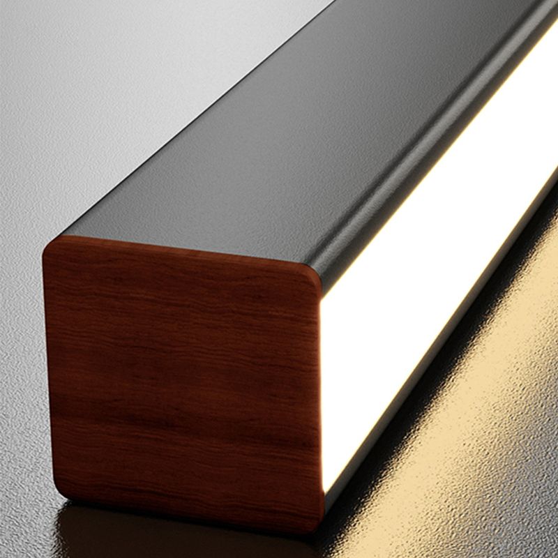 Modern Metal Island Lamp Linear 1-Light Restaurant Pendant Light with Acrylic Shade